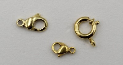 Auktion 375<br>3x div. Karabiner-Schließen, je 8 Karat Gold, zus. 1,4gr. [1]