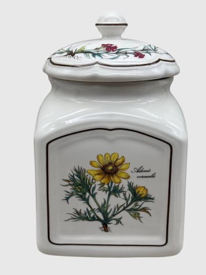 Auktion 375<br>Bonboniere Villeroy und Boch V & B Botanica   Blumendekor H-22 cm , 13x13 cm [1]