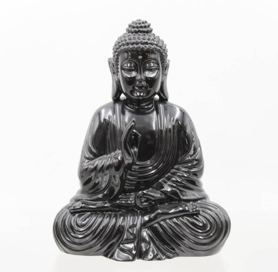Auktion 375<br>dekorative Buddha-Figur, Kunstmasse, ca. H-20,5cm [1]