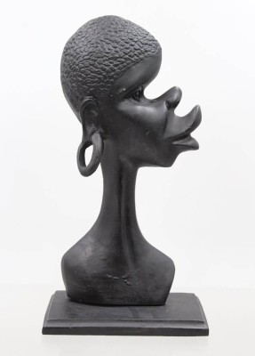 Auktion 375<br>afrikanische Büste, Kunstharz, neuzeitl., 25,5cm [1]