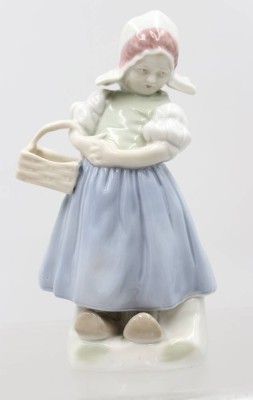 Auktion 375<br>Holland-Mädchen, ungemarkt, wohl um 1900, farbig staffiert, nur Nr. 6657, H-19,5cm [1]