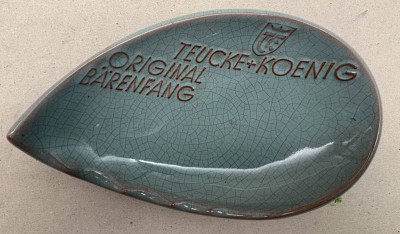Auktion 375<br>Werbeschale für Teucke+König, Spirituosenfabrik aus Königsberg, weltberühmter Honiglikör 