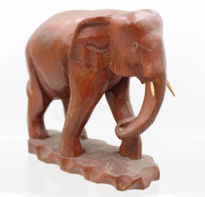 Auktion 375<br>handgeschnitzte Elefantenfigur aus Holz, älter, ca. H-22,5cm [1]