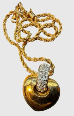 Auktion 375<br>Double-Kette mit Herzanhänger 