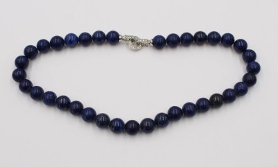Auktion 375<br>Lapis-Halskette, ca. L-40cm [1]