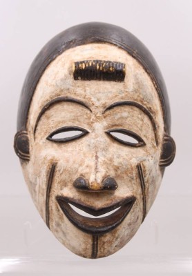 Auktion 375<br>afrikanische Holztanzmaske, wohl Nigeria, ca. 29 x 20cm [1]