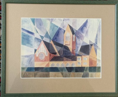 Auktion 375<br>prismatisch-geometrisches Aquarell, 