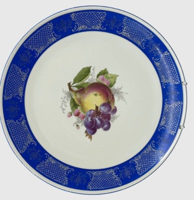 Auktion 376<br>gr. Rosenthal Obstteller mit Früchtedekor, D-32 cm, gut erhalten [1]