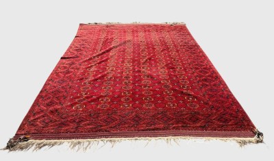Auktion 376<br>Antiker Afghanischer Bokhara Bashiri Teppich, 215x322 cm, gut erhalten [1]