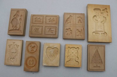 Auktion 376<br>9x kl. Holzmodel, älter, Größter ca. 15 x 10,5cm [1]