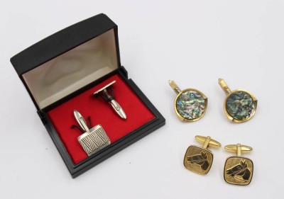 Auktion 376<br>3 Paar div. Manschettenknöpfe, Modeschmuck [1]