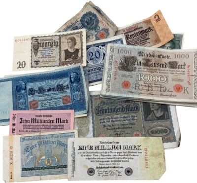 Auktion 376<br>Lot Geldscheine, ca. 50 Stück, Deutsches Reich und Weimarer Republik, auch Notgeld [1]