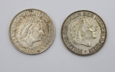 Auktion 376<br>2x je 2 1/2 Gulden, 1959/61, 30,1gr. [1]