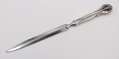 Auktion 376<br>Brieföffner, Dänemark, versilbert, ca. L-21,5cm [1]