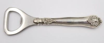 Auktion 376<br>Flaschenöffner, Silbergriff, COHR, Dänemark 1951, L-13,8cm [1]