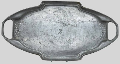 Auktion 376<br>gr. Jugendstil-Zinnplatte 