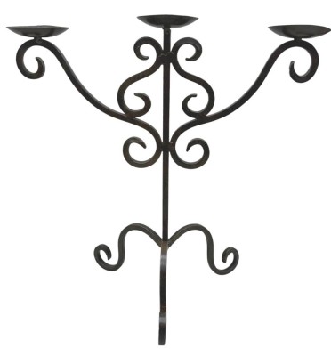 Auktion 376<br>gr. schmiedeeiserner Kerzenständer, H-39,5 cm, B-40 cm [1]