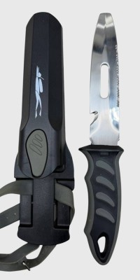 Auktion 376<br>Tauchermesser in Scheide, Klinge Stahl 140mm, der Griff 125mm. [1]