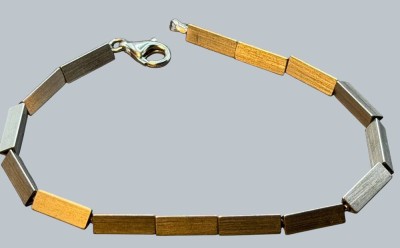Auktion 376<br>3-Kant Gliederarmband, Silber-925-, L-19 cm, 9,17 gr [1]