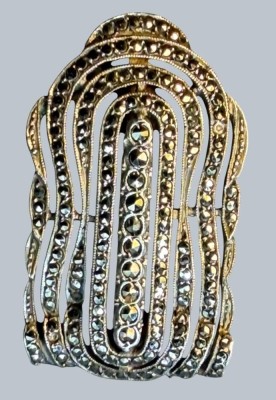 Auktion 376<br>Silber-Nadel mit Markasiten, H-4,5 cm, 7,52 gr [1]