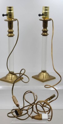 Auktion 376<br>2 Tischlampenfüße im  Hollywood-Regency-Stil  [1]