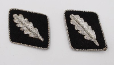 Auktion 376<br>Paar Kragenspiegel für einen SS Standartenführer. UV -Negativ. [1]