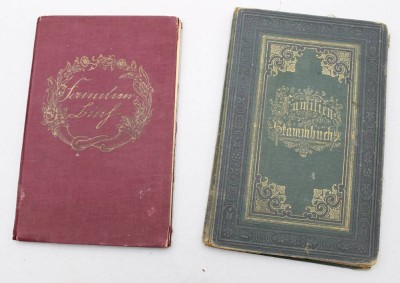 Auktion 376<br>2 x Familienstammbücher mit diversen Eintragungen von 1900 - 1930 Jahren [1]