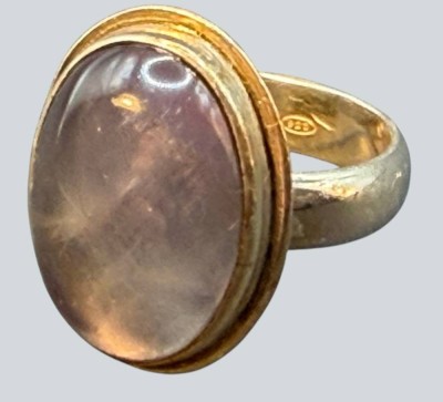 Auktion 376<br>Silberring-925- mit Mondstein, RG 53, 7 gr. [1]