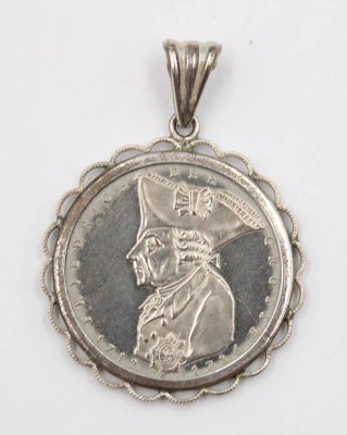 Auktion 376<br>Münzanhänger,  5-Deutsche-Mark-Gedenkmünze,1986, 200. Todestag von Friedrich dem Großen, 835er Silberfassung [1]