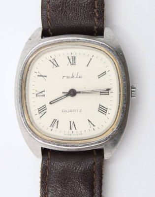 Auktion 376<br>Vintage-Armbanduhr, Ruhla, Quarzuhrwerk läuft,  ca. D-3,2cm, getragene Erhaltung [1]