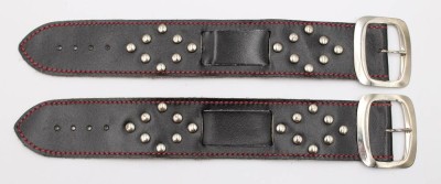 Auktion 376<br>2 breite Leder-Uhrenbänder, L-22cm B-3,5cm [1]