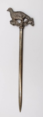 Auktion 376<br>jagdl. Brieföffner, Rebhuhn, Metall, L-21cm [1]