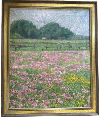 Auktion 376<br>anonyme Blumenwiese, Öl/Leinen, gerahmt, RG 69x57 cm [1]
