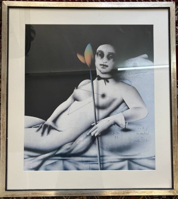 Auktion 376<br>Paul Wunderlich (1927-2010). e.e. VII / X: „épreuve d'artiste“ Farblithografie,  mit  handschriftliche Widmung für seinen Verleger Volker Huber, ger/Glas, RG 86x77 cm, kein Versand mit Glas [1]