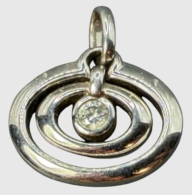 Auktion 376<br>Pierre Lang Anhänger mit klaren Stein, silberfarben, 3x2,5 cm [1]