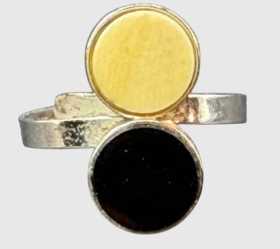 Auktion 376<br>Silberring-925- mit schwarzen und weissen Stein, RG 55, Schiene offen, 3,89 gr [1]