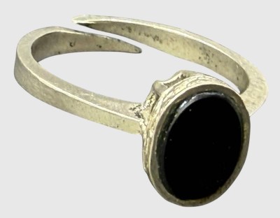 Auktion 376<br>offener Silberring-835- mit Onyx Lagenstein, 2,16 gr [1]
