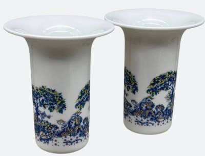 Auktion 376<br>Paar Rosenthal Studio Linie Vasen Björn Wiinblad Dekor Zaubergarten, H-16 cm [1]