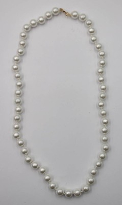 Auktion 376<br>Muschelkern-Perlenkette, vergoldete Schließe, ca. L-44cm [1]