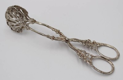 Auktion 376<br>Gebäckzange, 800er Silber, 39,8gr., ca. L-16,5cm [1]