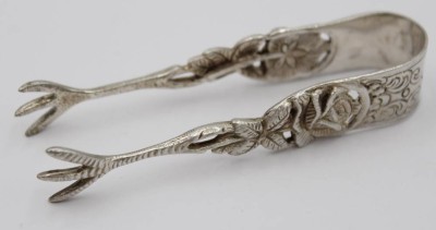 Auktion 376<br>Zucklerzange, 800er Silber, 15,4gr., ca. L-8cm [1]