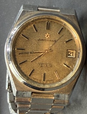 Auktion 376<br>Junghans Quartz HAU, orig. Band, guter Zustand, Werk nicht geprüft [1]