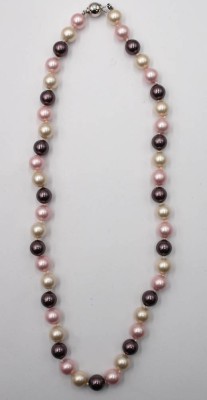 Auktion 376<br>farbige Perlenkette, Modeschmuck, ca. L-44cm [1]