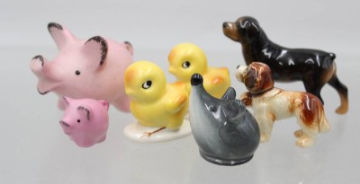 Auktion 376<br>7x div. Tierfiguren, wohl Goebel, Größter H-4,5cm [1]
