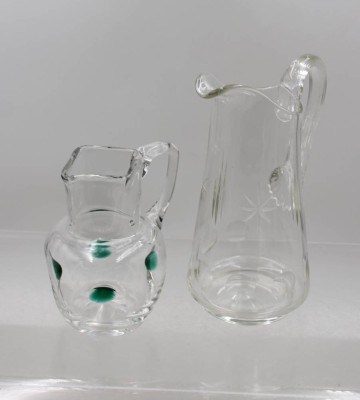 Auktion 376<br>2x div. Sahne-Milchkännchen, um 1920, ca. H-17cm u. H-12cm [1]