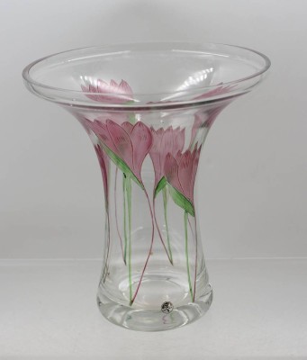 Auktion 376<br>Vase, Paul Nagel Glas, Tulpendekor, ca. H-19,5cm [1]