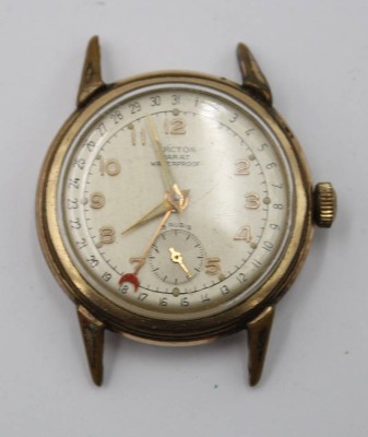 Auktion 376<br>Vintage-Armbanduhr, Arctos Parat, Handaufzug, 1950er Jahre, Werk läuft, Alters-u. Tragespuren, ohne Band, ca. D-3,5cm [1]