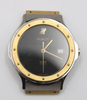 Auktion 376<br>Hublot Classic MDM Genève Vintage-Armbanduhr, Quarzwerk nicht geprüft, ohne Band, ca. D-3,7cm [1]