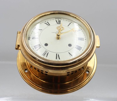 Auktion 376<br>Glasenuhr, Wempe Ziffernblatt, Kunststoffgehäuse, Batteriewerk nicht geprüft, D-20cm T-10cm [1]