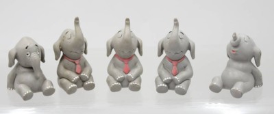 Auktion 376<br>Vintage-Figuren des Elefanten Wendelin, Schleich, je ca. H-8cm [1]